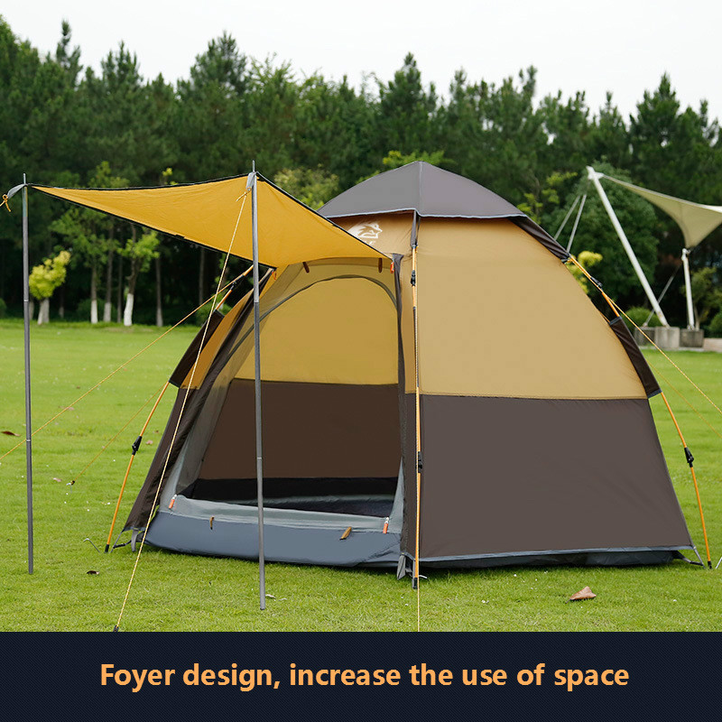 Cheap Goat Tents Hewolf Quick Automatic Open Tent 3 8 Person Double Layer Large Camping Family Outdoor Recreation Party Tents Awning Beach Tent Tents 